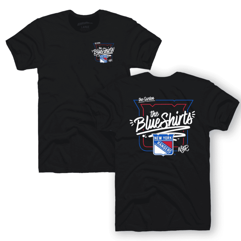 BlueshirtsHockeyBlackTee 1