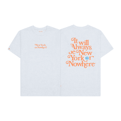 NYON New York Or Nowhere Knicks Motto Tee White Heather Composite 1