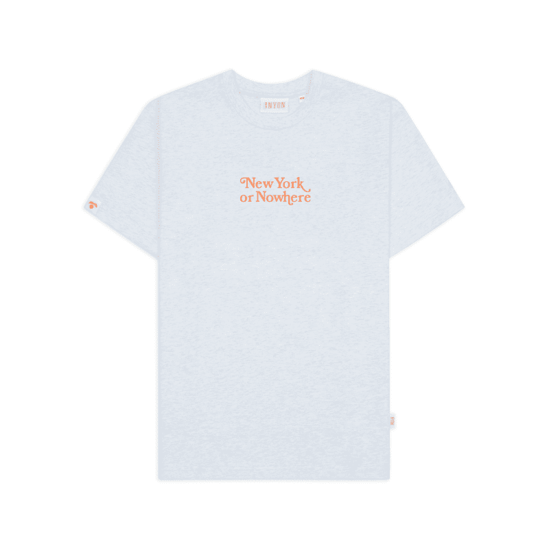 NYON New York Or Nowhere Knicks Motto Tee White Heather Front 1