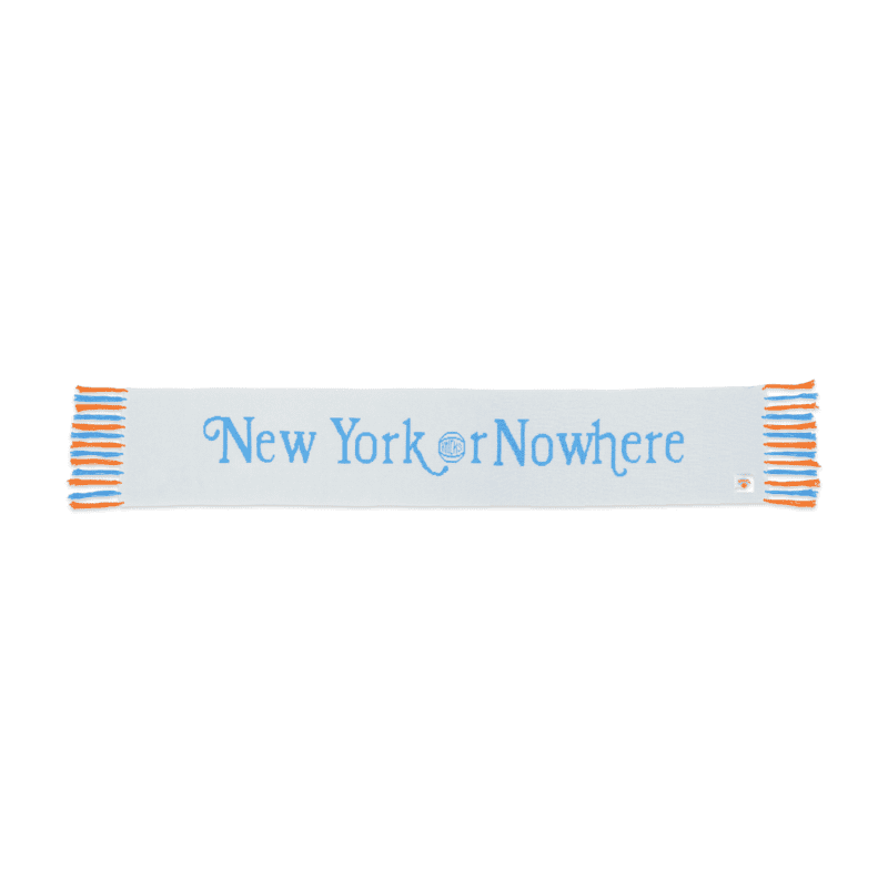 NYON New York Or Nowhere Knicks Signature Knit Scarf Cream Transparent 2 1