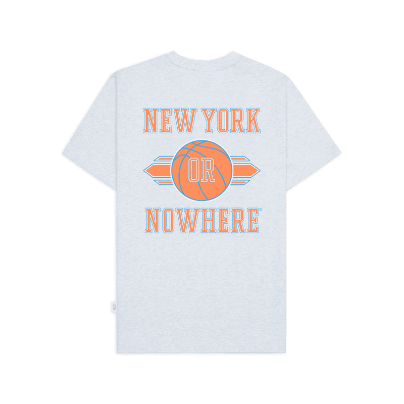 NYON New York Or Nowhere Knicks Swish Tee White Heather Back 1