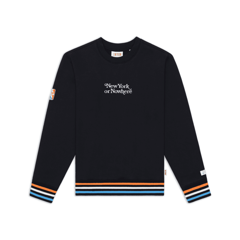 NYON New York Or Nowhere Motto Crewneck Black Front 1