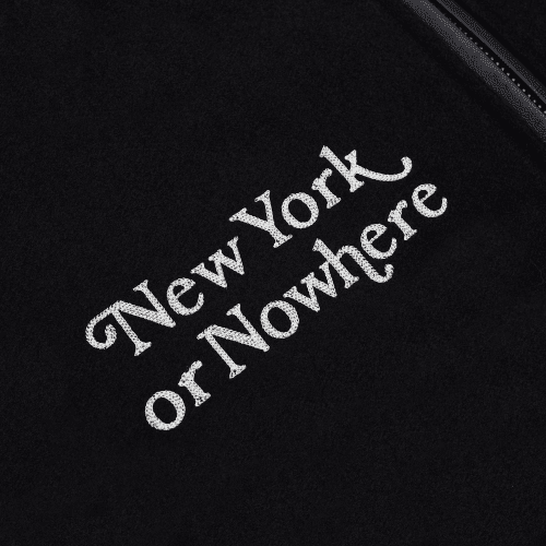 NYON New York Or Nowhere Motto Varsity Jacket Black Detail2 1