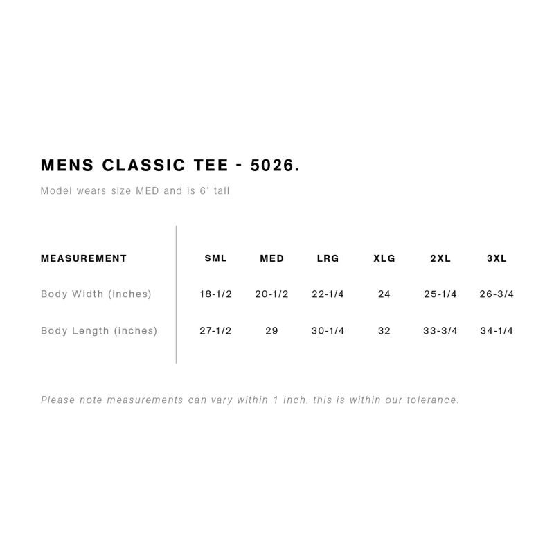 tee size guide